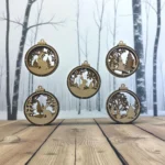 3D Wooden Christmas ornaments