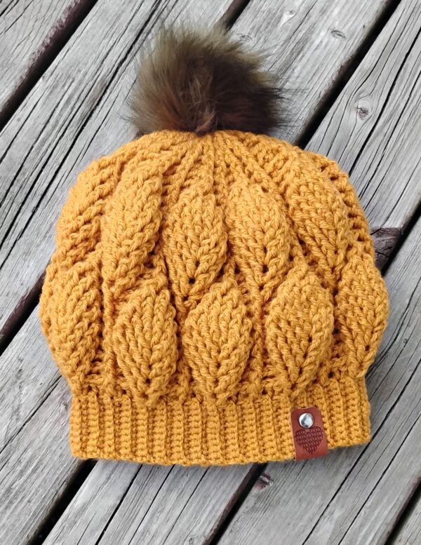Crochet Pattern Fallen leaf hat - Digital Download