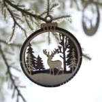 3D wooden Christmas tree ornaments