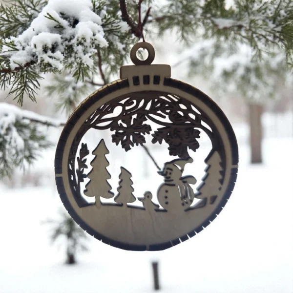 3d Wooden Christmas tree ornaments