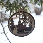 3d Wooden Christmas tree ornaments