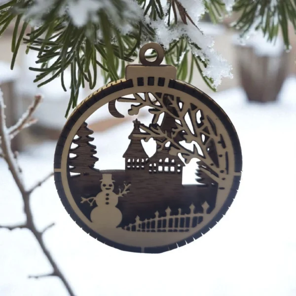 3d Wooden Christmas tree ornaments