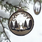 3D wooden Christmas tree ornaments