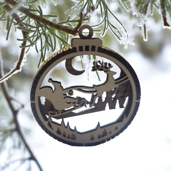 3d Wooden Christmas tree ornaments