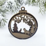3d Wooden Christmas tree ornaments