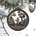 3D wooden Christmas tree ornaments