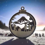 3D wooden Christmas tree ornaments