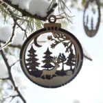 3D Wooden Christmas tree ornaments