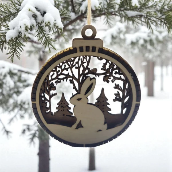 3D Wooden Christmas ornaments