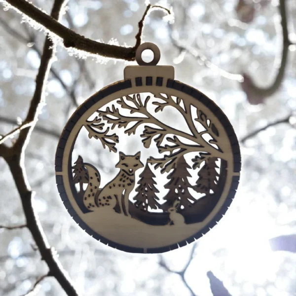 3D Wooden Christmas tree ornaments