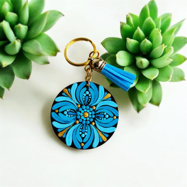 Hand-Painted Mini Keychains | 5 cm Wooden Base