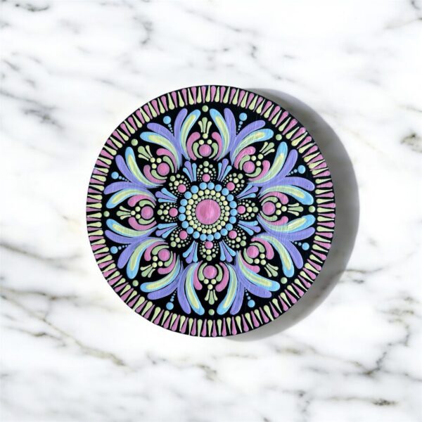 Hand-Painted Wooden Coasters (Set of 3) | 4"