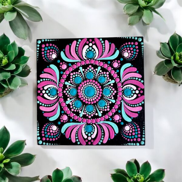 Hand-Painted Mandala Fridge Magnets 4"