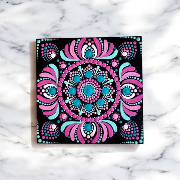 Hand-Painted Mandala Fridge Magnets 4"