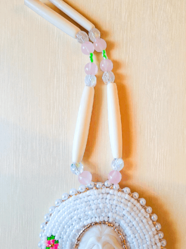 Handcrafted Gaia Medallion: Indigenous Beaded Pendant for Earth Day Celebration