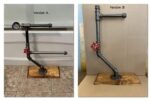 Steampunk Toilet Paper Stand: Industrial Pipe, Freestanding 3-Roll Holder