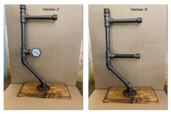 Steampunk Toilet Paper Stand: Industrial Pipe, Freestanding 3-Roll Holder