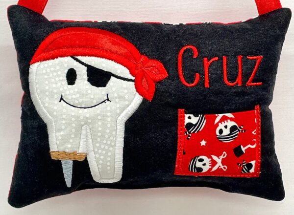Pirate Tooth Fairy Pillow by Tooth Fairy Tess - Personalized