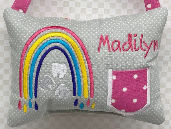 Rainbow Tooth Fairy Pillow by Tooth Fairy Tess - Personalized