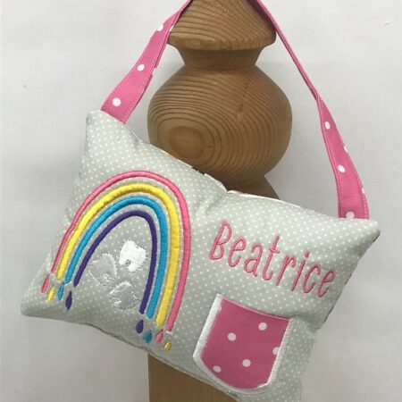 Rainbow Tooth Fairy Pillow by Tooth Fairy Tess - Personalized