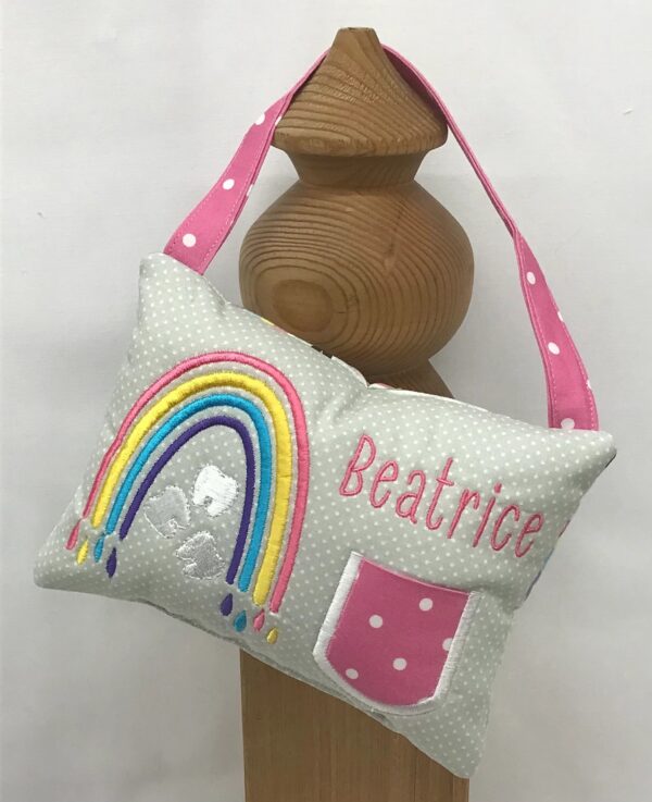 Rainbow Tooth Fairy Pillow by Tooth Fairy Tess - Personalized
