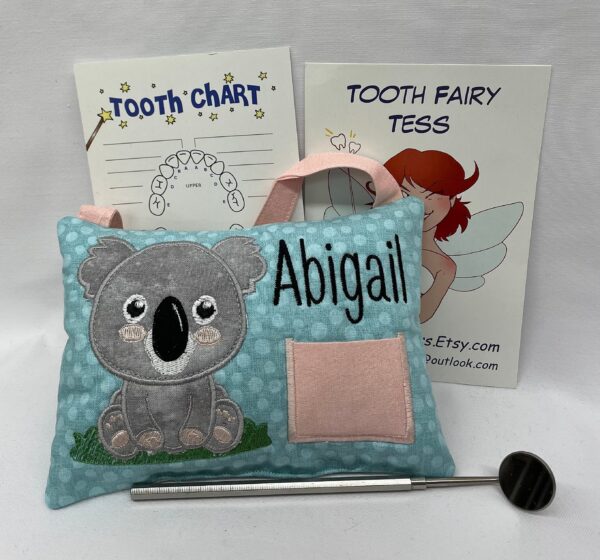 Koala Bear Tooth Fairy Pillow by Tooth Fairy Tess - Personalized