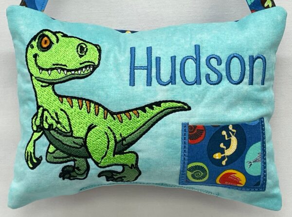 T-Rex Tooth Fairy Pillow by Tooth Fairy Tess- Personalized