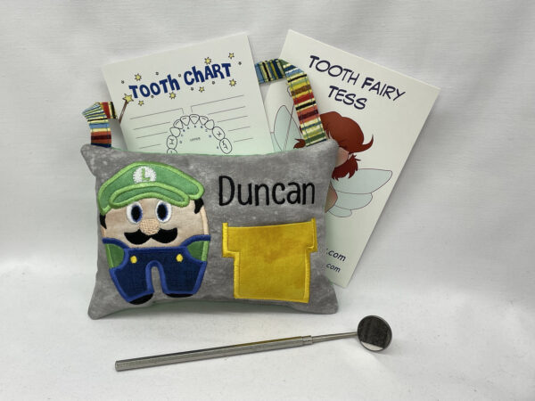 Plumber's Helper Tooth Fairy Pillow by Tooth Fairy Tess - Personalized