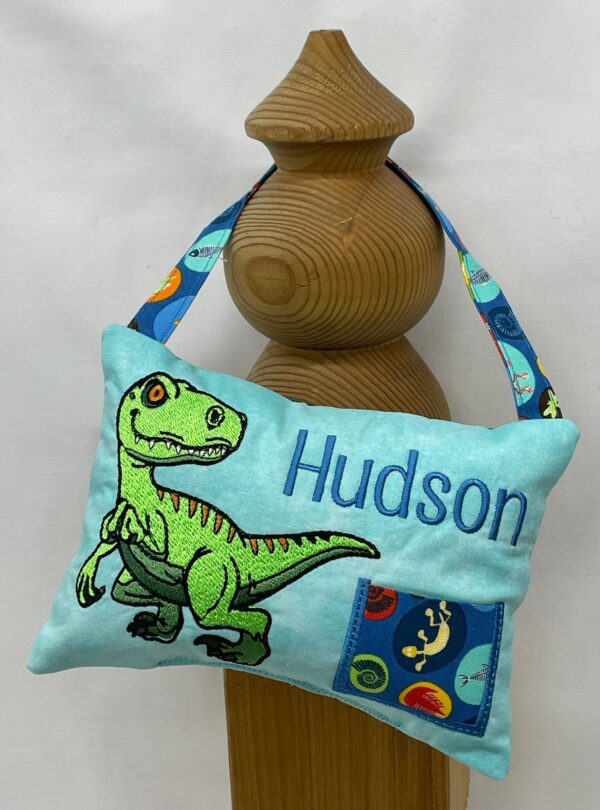T-Rex Tooth Fairy Pillow by Tooth Fairy Tess- Personalized