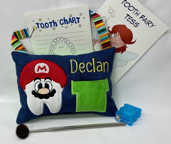 Plumber Tooth Fairy Pillow by Tooth Fairy Tess - Personalized