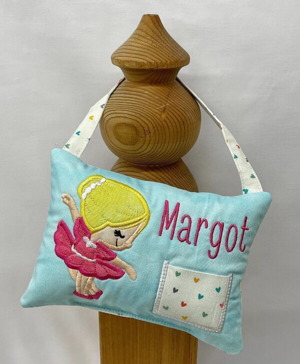 Ballerina Tooth Fairy Pillow by Tooth Fairy Tess- Personalized