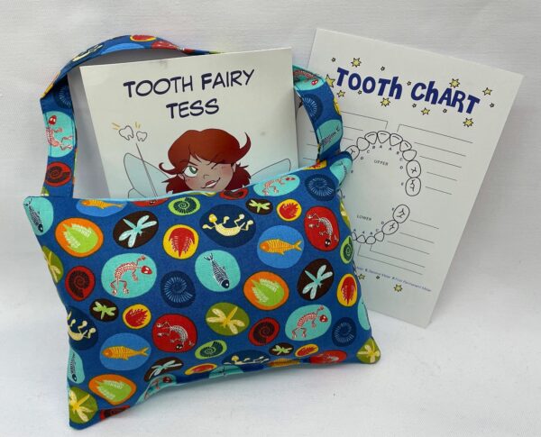 T-Rex Tooth Fairy Pillow by Tooth Fairy Tess- Personalized