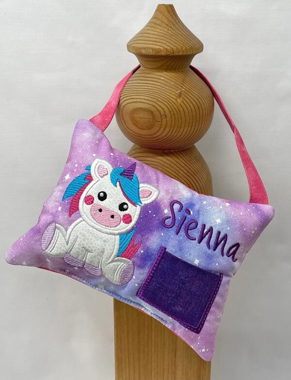Unicorn Tooth Fairy Pillow by Tooth Fairy Tess - Personalized