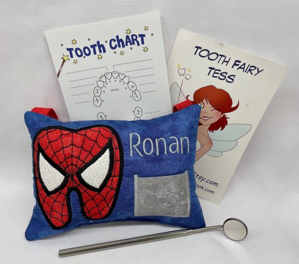 Spidy Tooth Fairy Pillow by Tooth Fairy Tess - Personalized
