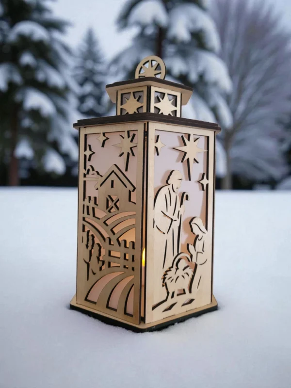 HAdemade Wooden Christmas Lantern