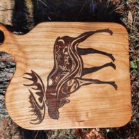 'He Who Stands Tall on the Land' wooden cutting board/charcuterie board