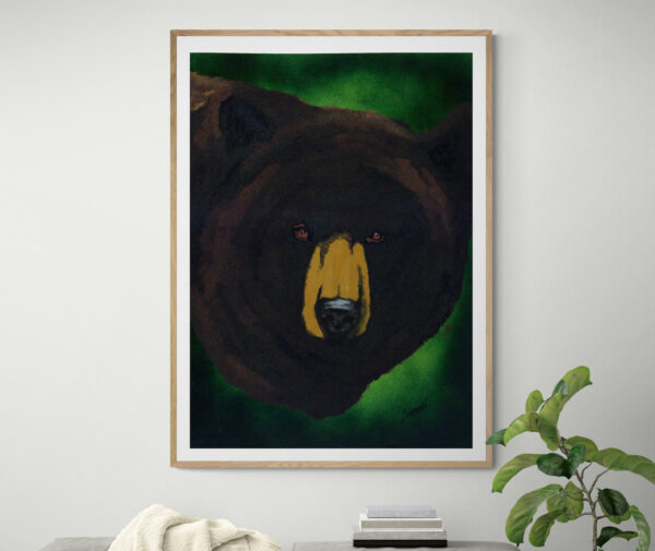 Brown Bear, Hand Painted Original Wall Art - Digital Download