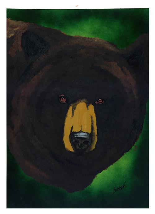 Brown Bear, Hand Painted Original Wall Art - Digital Download