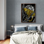 Cheetah in a Tree, Hand drawn Original Wall Art