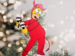 Hilarious Homer Simpson "Hiding in the Bush" Ornament – Perfect for Any Fan! - 3D