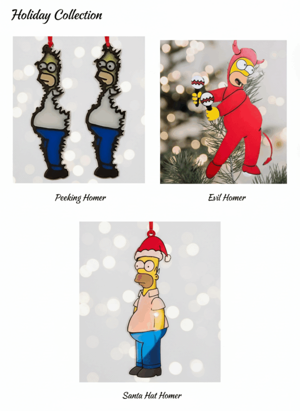 Hilarious Homer Simpson "Hiding in the Bush" Ornament – Perfect for Any Fan! - 3D