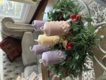 Advent Candle Set with Wreath (by Scents in Fields)
