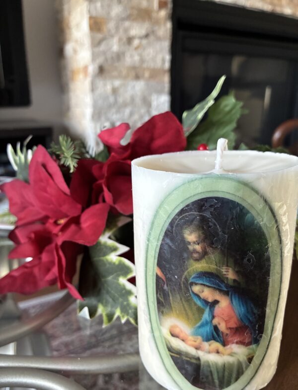 Nativity Pillar Candle (by Scents in Fields)