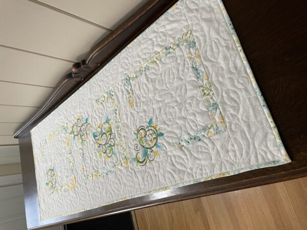 Floral Embroidered Table Topper