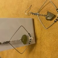sea glass & bead earrings