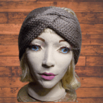 Taupe Heather Knit Turban Style Earwarmer