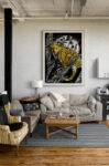 Cheetah in a Tree, Hand drawn Original Wall Art
