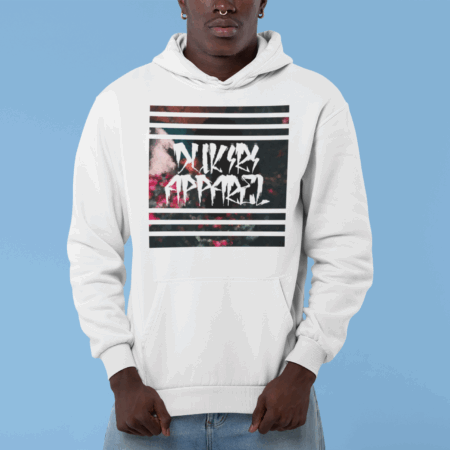 Cubism Pattern White Hoodie