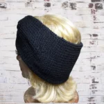 Black Knit Turban Style Earwarmer