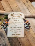 Rainbow Seed Bead Fringe Earrings with Engraved Wood Accent